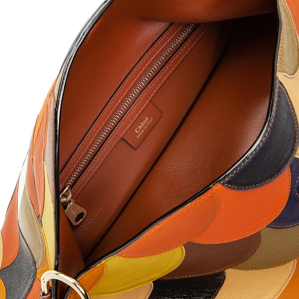 CHLOÉ Juana Colorblock Scallop Patchwork Shoulder Bag - Picture 7 of 9